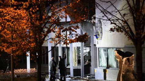 powerful explosion rocks swedish police station