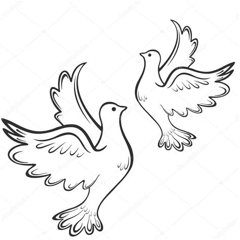 Dove Bird Silhouette Isolated Vector Stock Vector By ©klowreed 106854780