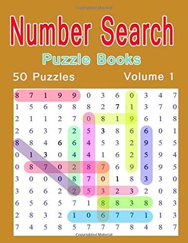 Number Search Puzzle Books Large Print Puzzle Book 50 Puzzles Volume 1