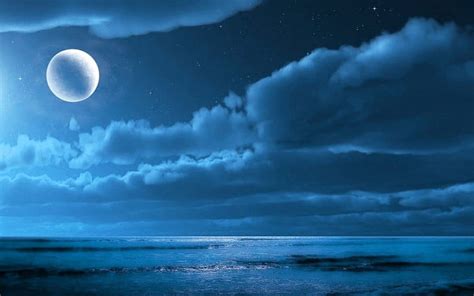 1920x1080px 1080p Free Download Azure Moon Azure Clouds Moon