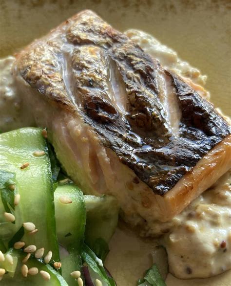Salmon With Cucumber Relish Marshford Organic Foods