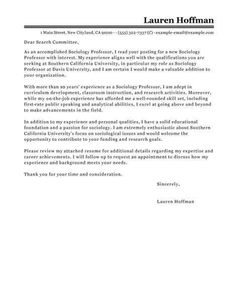 20+ adjunct professor resume samples to customize for your own use. Best Professor Cover Letter Examples | LiveCareer
