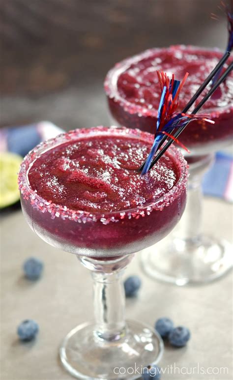 Frozen Blueberry Margaritas Cooking With Curls