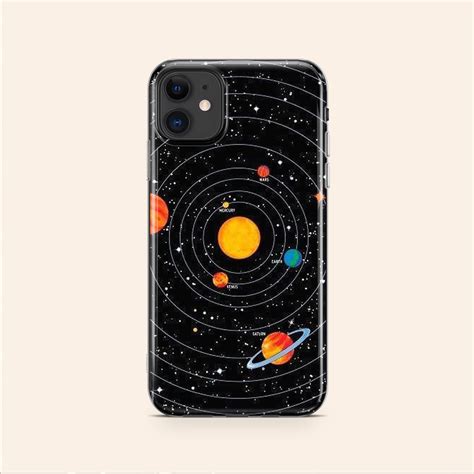 Solar System Iphone 12 Case Planets Iphone 11 Case Planet Case Etsy