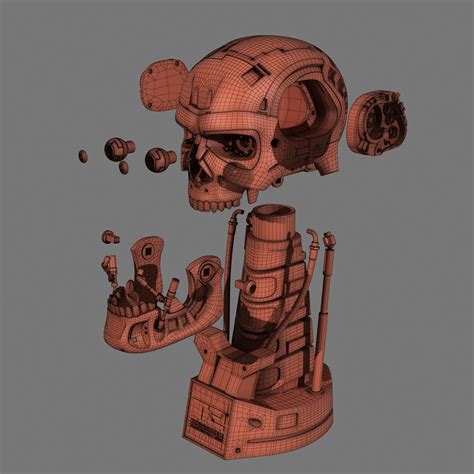 Terminator T 800 Skull Bust For 3d Printing 3d Model In Figurines 3dexport