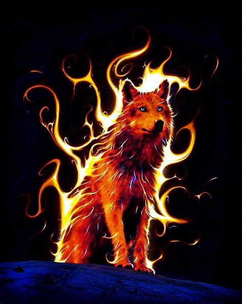 Fire Wolf Fantasy Wolf Fantasy Art Tier Wolf Origin Of Halloween Wolf Pictures Beautiful