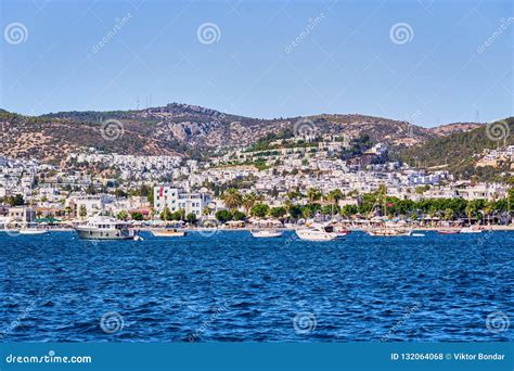 Turquoise Water Near Beach On Aegean Coast Sea Turkish Resort Editorial