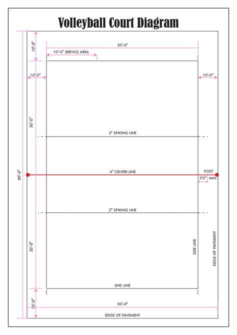 Volleyball Court Template Printable