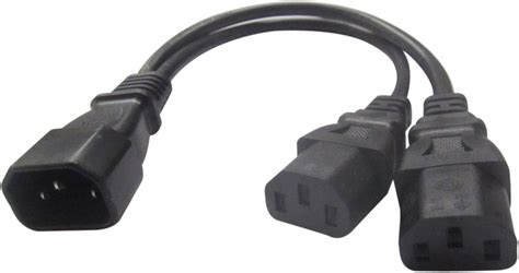 Clairty C13 C14 Power Cable Y Type Splitter Adapter Cable Cord Bigamart
