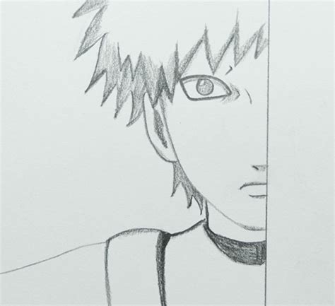 How To Draw Gaara Half Face Easy How To Draw
