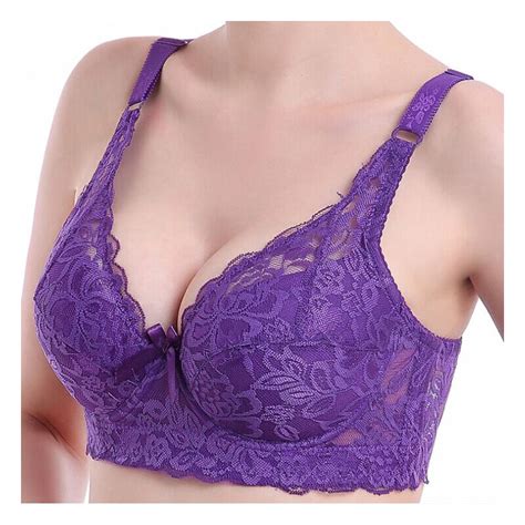Women Deep V Push Up Bra Top Sexy Floral Lace Brassiere Bras Underwire
