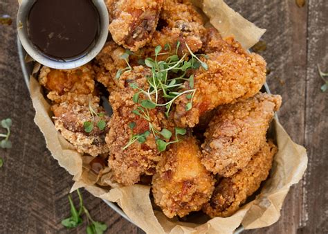 Fried Chicken And Waffle Wings With Bourbon Maple Syrup — Cooking With