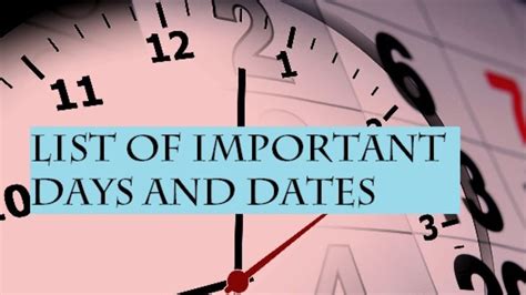 List Of Important Days And Dates In August 2023 August Important Days
