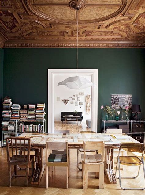 Paint Color Portfolio Dark Green Dining Rooms Green