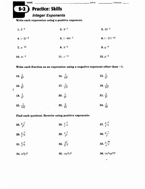 Printable Math Worksheets For 8th Graders