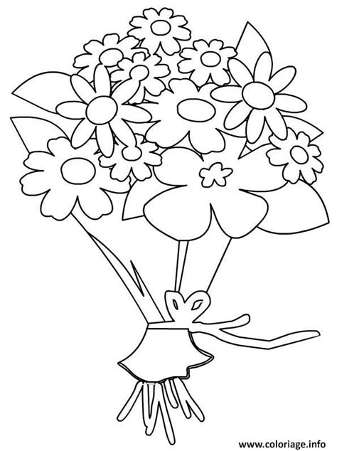 Coloriage Bouquet De Fleurs Facile Maternelle Dessin Bouquet De Fleurs