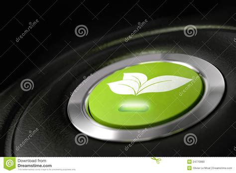 Green Eco Friendly Car Button Stock Illustration Illustration Of Leaf Fuel