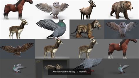 3d Animals Game Ready Cgtrader