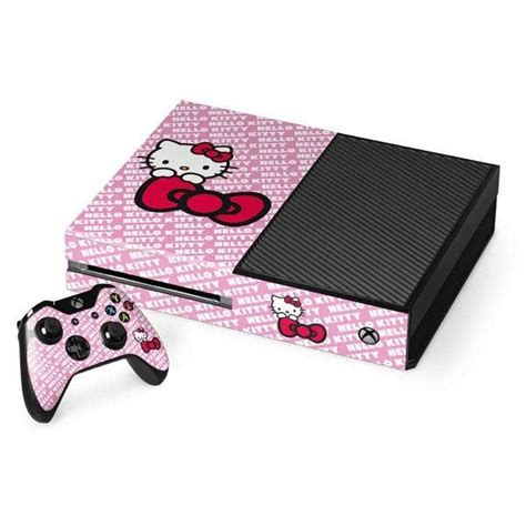 Hello Kitty Pink Bow Peek Xbox One Console And Controller Bundle Skin