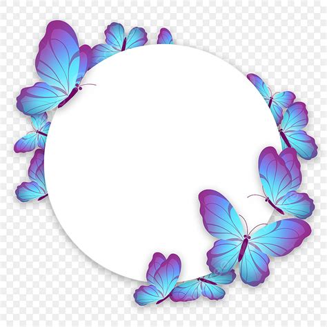 Circle Flower Butterfly Border Design Black And White Allyw Getintoit