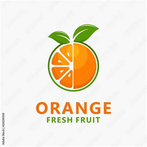 Orange Fruit Logo Design Stock Vector Adobe Stock