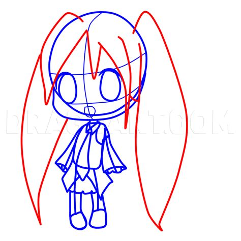 How To Draw Chibi Miku Step By Step Drawing Guide By Hannah77 DragoArt