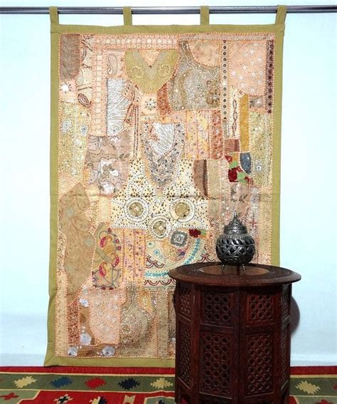 Vintage Sari Patchwork Tapestry Indian By Maharajacraftbazar Unique