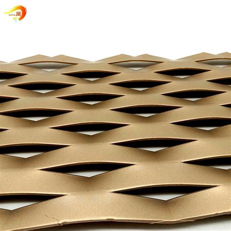 Oem Ral Color Powder Coated Expanded Metal Mesh For Facade Cladding