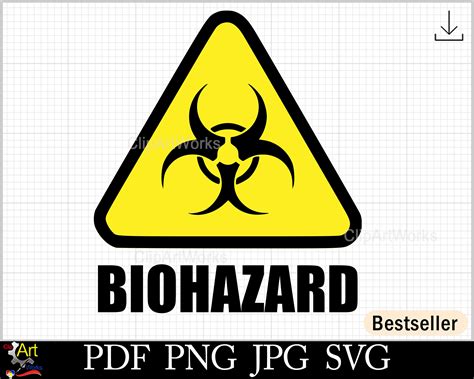 Biohazard Symbol SVG Clipart For Cricut Silhouette Etsy