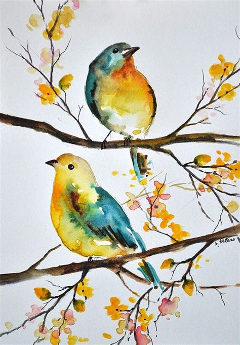 Bird Watercolor Paintings Water Painting Watercolor Animals