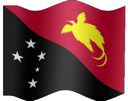 Pantone 186 c for red and 116 c for yellow. Animated Papua New Guinea flag | PNG flag | Country flag ...