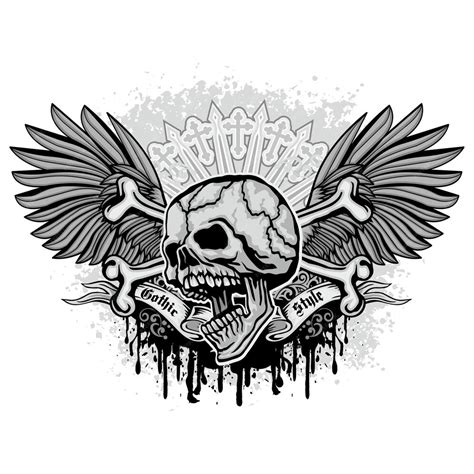 Premium Vector Gothic Sign With Skull Grunge Vintage Design T Shirts