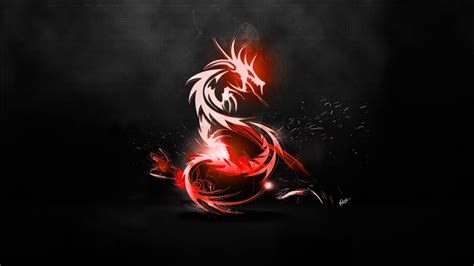 Dragon Image With Red Lighting Hd Red Aesthetic Wallpapers