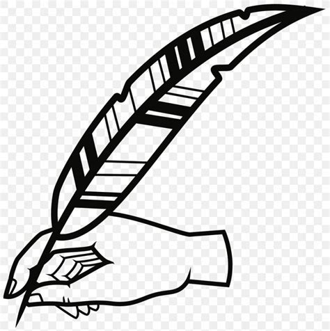 Feather Pen Clipart Black And White Free
