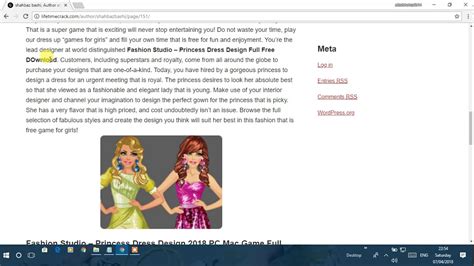Fashion Studio Princess Dress Design 2018 Pc Mac Game Full Free