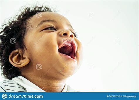 Funny And Happy African American Cute Baby Boy Stock Photo Image Of