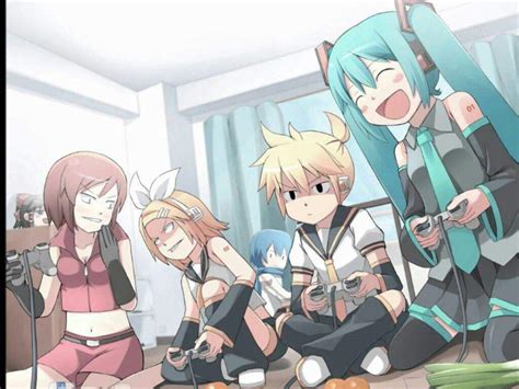 Hatsune Miku And Friends Playing Video Games Omg Amino