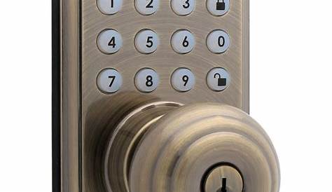 Honeywell 8732101 Electronic Entry Knob Door Lock with Keypad in Antiq