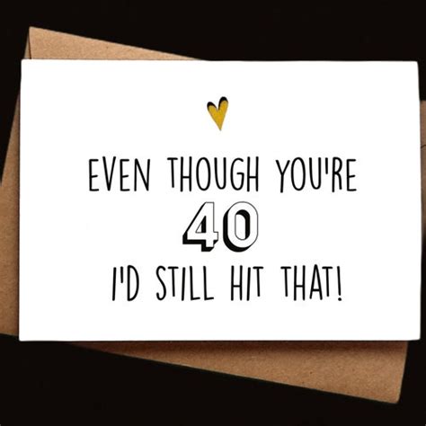 Funny Birthday Card 40th Birthday Card Etsy