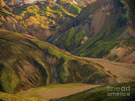 Icelandic Highlands Landmannalaugar Into The Vondugil Valley Photograph
