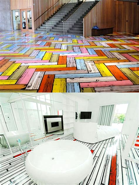 Funky Parquet Floors Sharing These Floors Which Resemble Wooden