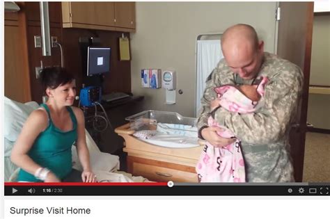 Deployed Soldier Surprises Wife To Meet Newborn Daughter