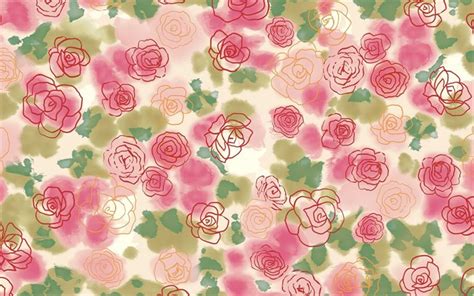 Download Wallpapers Pink Roses Pattern Floral Patterns Decorative Art