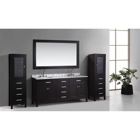 48 inch double sink vanity. Design Element London 72" Double Vanity Set with 2 Linen Cabinets - Espresso | Free Shipping ...