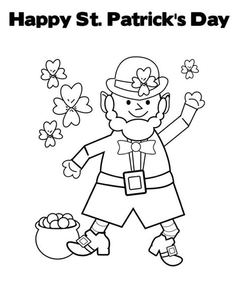 This set of coloring pages should be given to your child a week before st. st patricks day coloring sheet coloring page book di 2020