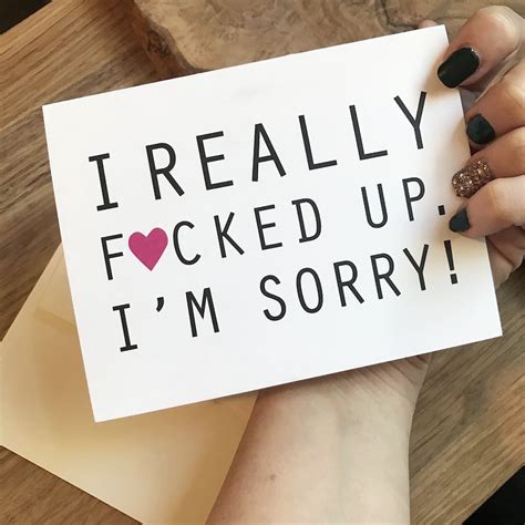 Im Sorry Card Sympathy Card Forgive Me Funny Hilarious Etsy