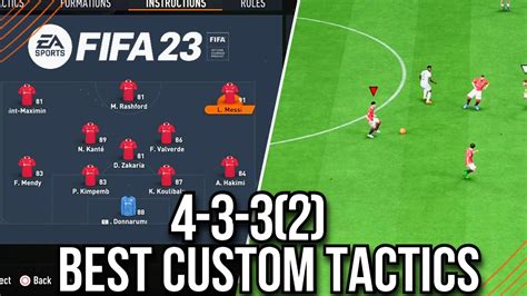 FIFA 23 BEST FORMATION 433 2 TUTORIAL Best Custom Tactics