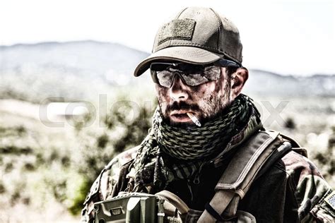 Army Soldier Professional Mercenary Portrait Stock Image Colourbox