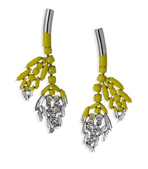 Marni Yellow Embellished Earrings Marni Jewelry Jewelry Shop Diy