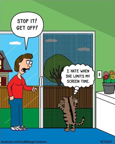 26 Adorably Funny Cat Cartoons That Will Get You Through The Day Funny Cats Crazy Cats Cat